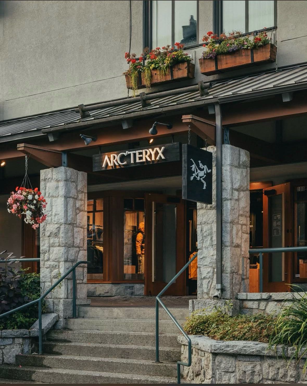 Entrance to the Arc’teryx store in Whistler