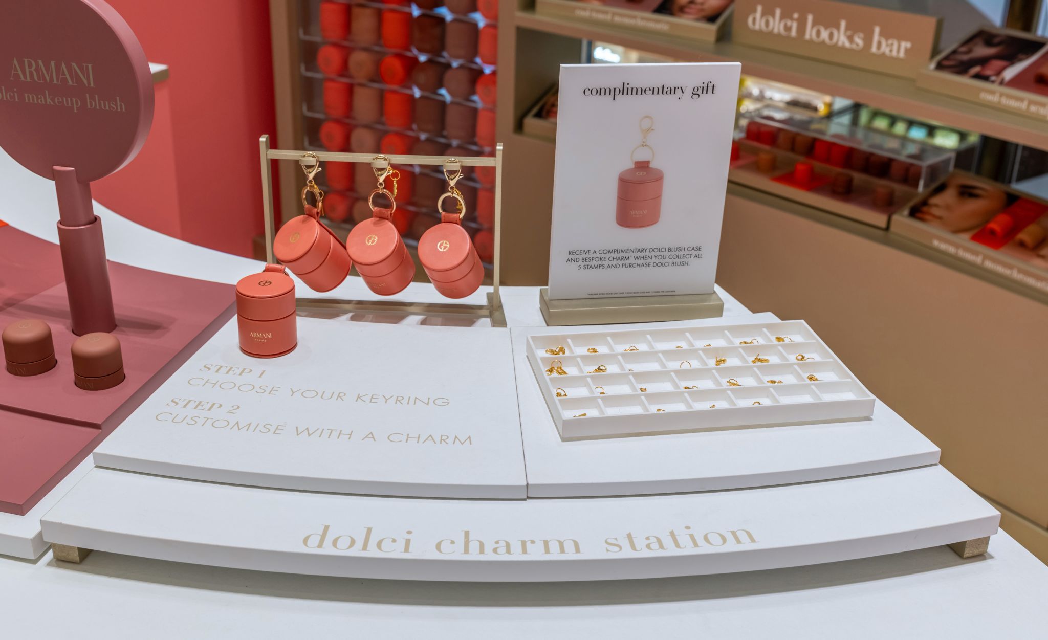 Armani Beauty Dolci Blush installation at Selfridges London, photograph 4