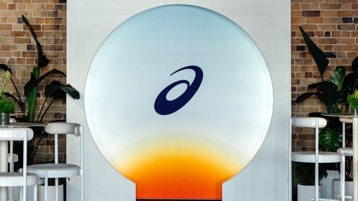Sunrise-inspired ASICS display at ASICS House Sydney