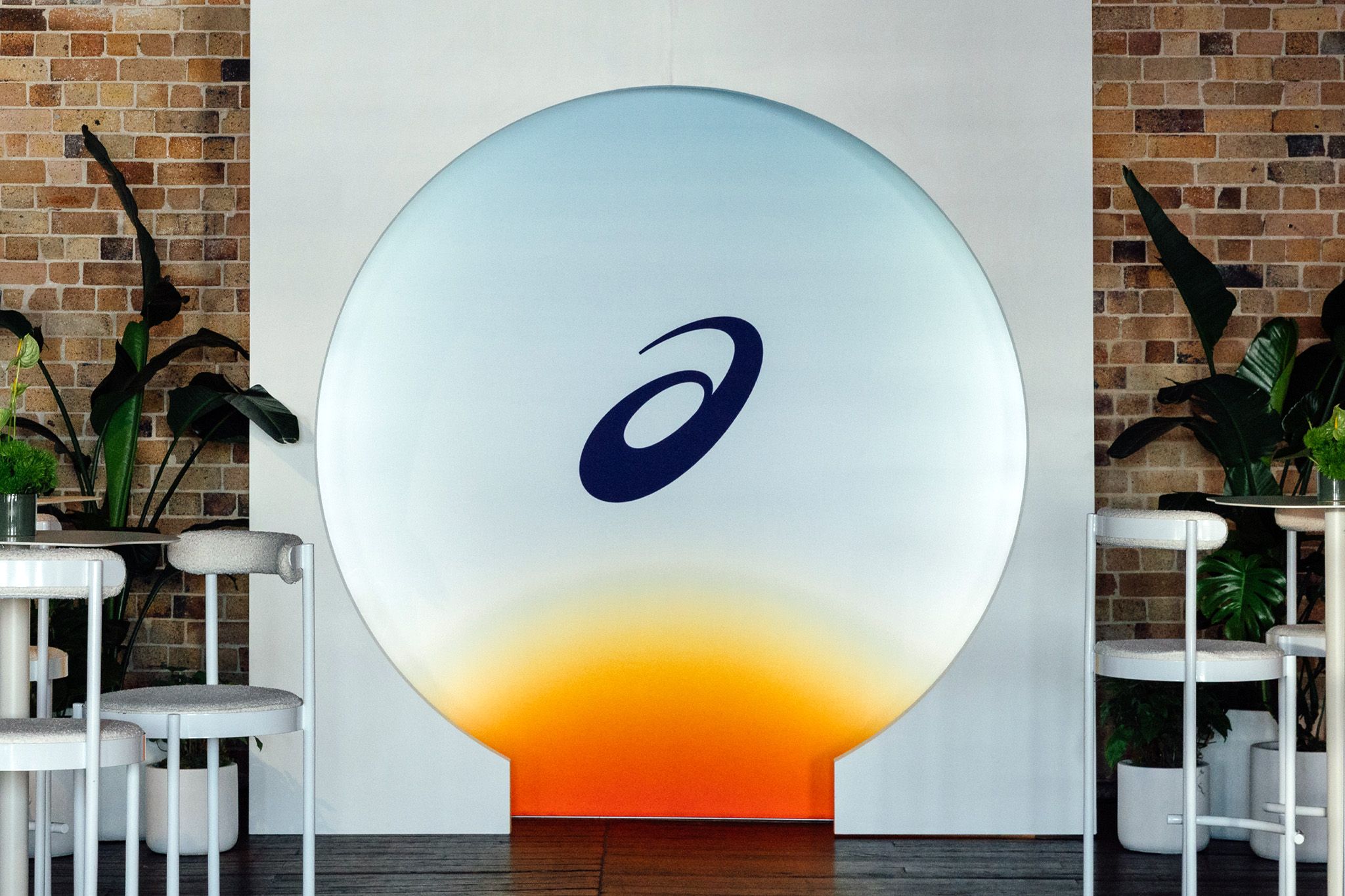 Sunrise-inspired ASICS display at ASICS House Sydney