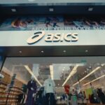 ASICS storefront shown in the GEL-STRATUS MC Mumbai launch video