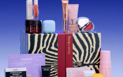 ASOS 2026 Face + Body Advent Calendar and a selection of included beauty products