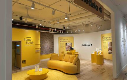 Medela pop-up display inside Babylist's New York showroom