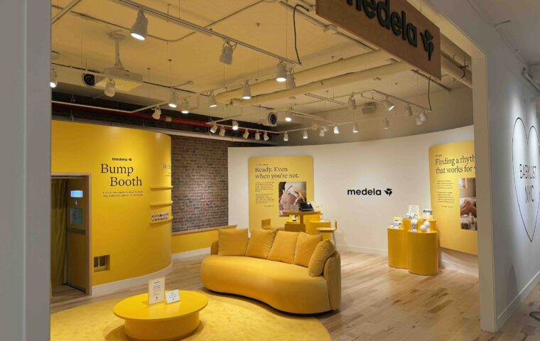 Medela pop-up display inside Babylist's New York showroom