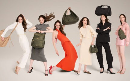 Coco Rocha models bags from her Baggallini collaboration.