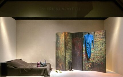 Balmain’s La Chambre window installation at Galeries Lafayette Paris