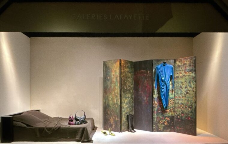Balmain’s La Chambre window installation at Galeries Lafayette Paris