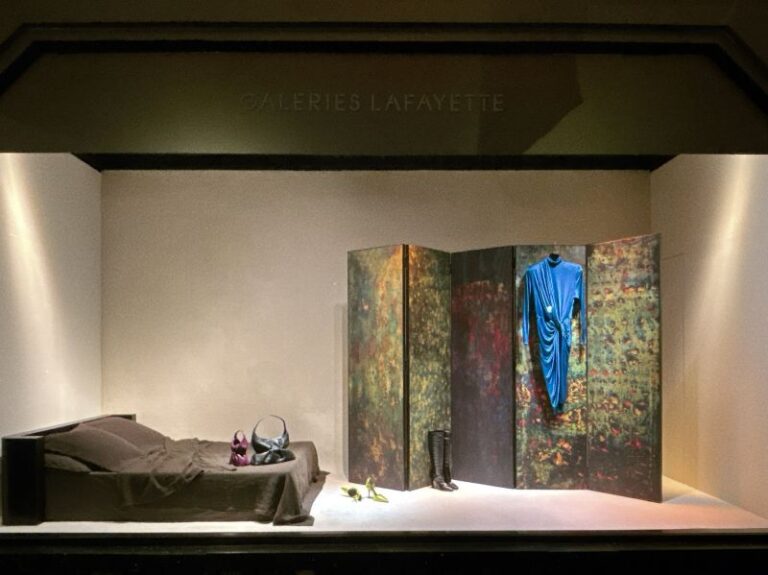 Balmain’s La Chambre window installation at Galeries Lafayette Paris