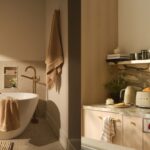 Bed Bath & Beyond Canada home assortment showing a bathroom beside a kitchen