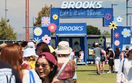 Brooks activation entrance at Daisy Chain Fields