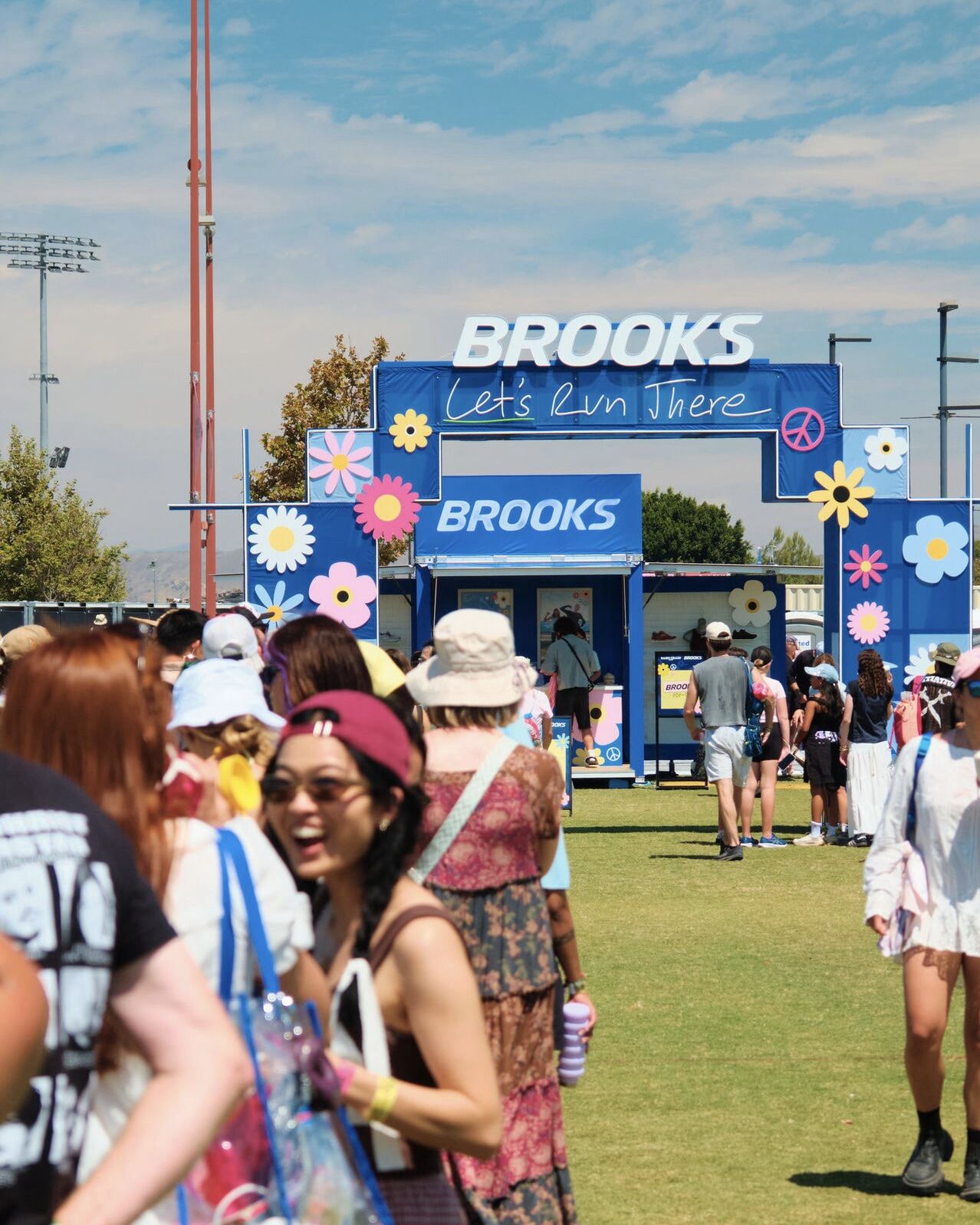 Brooks activation entrance at Daisy Chain Fields