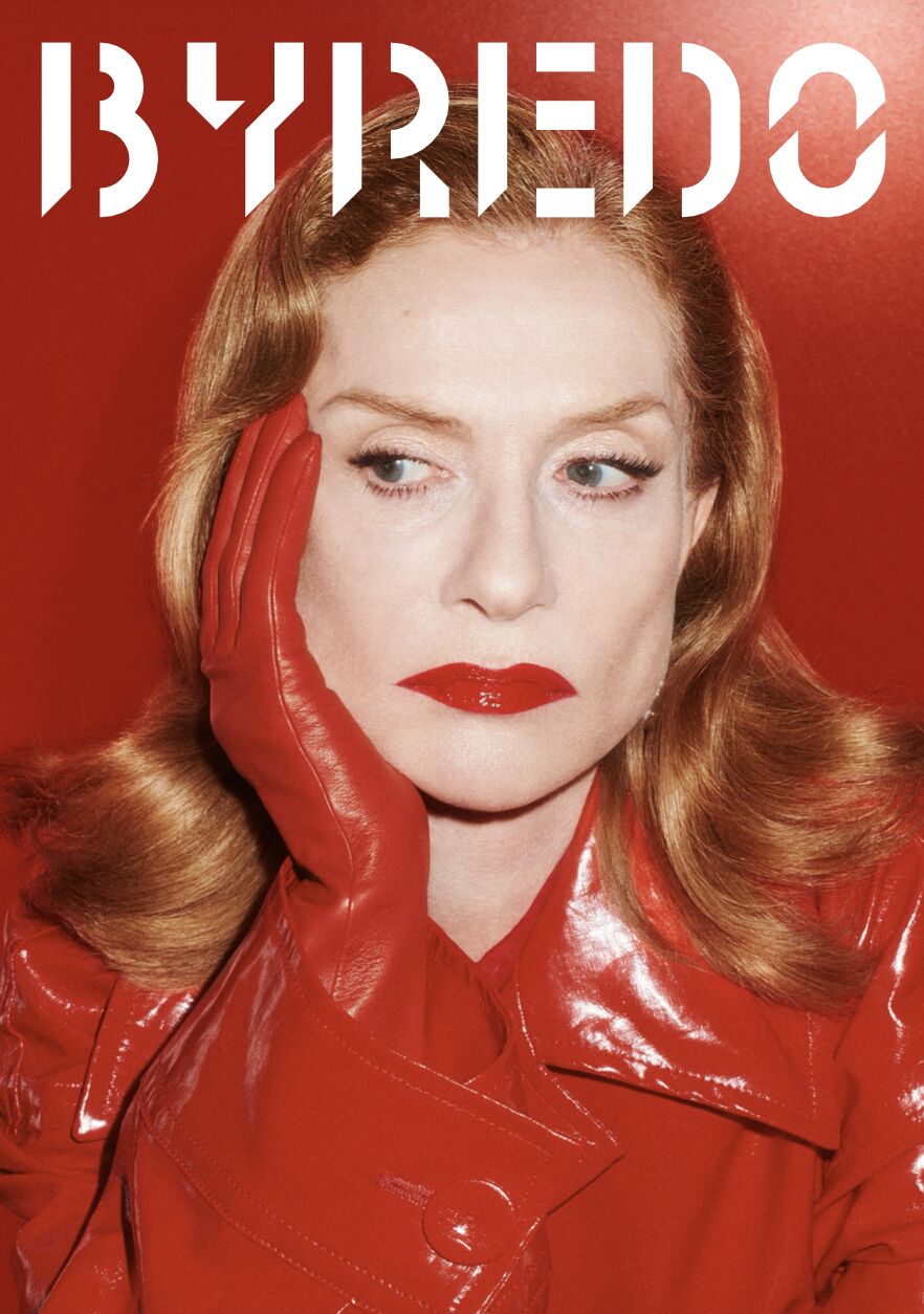 Byredo Iconic Lips campaign portrait featuring Isabelle Huppert