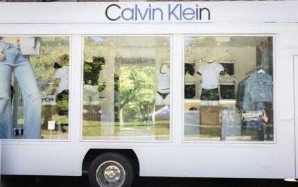 Calvin Klein mobile retail store on campus