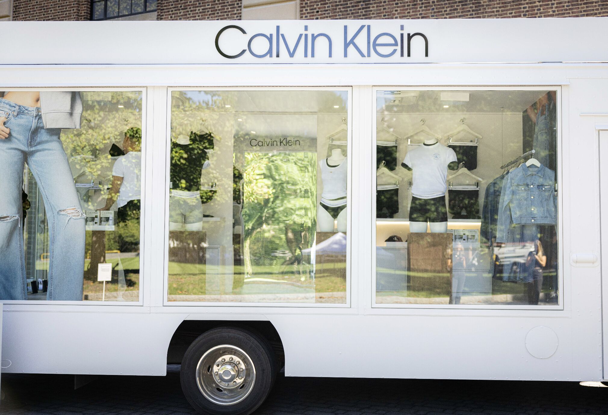 Calvin Klein mobile retail store on campus