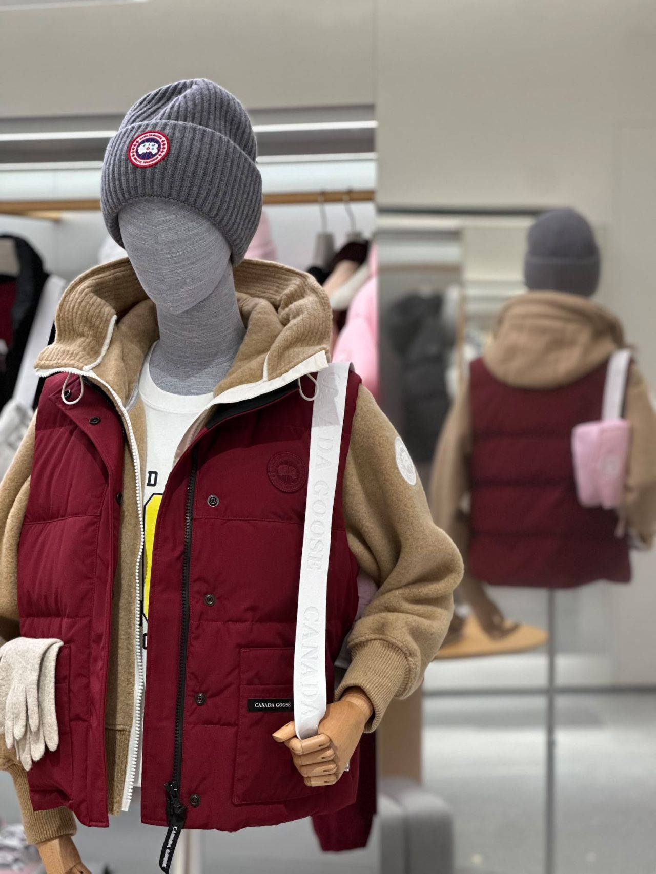 Canada Goose apparel displayed on a mannequin