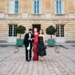 Guests at the Petit Trianon for the Marie Antoinette exhibition supported by Cartier
