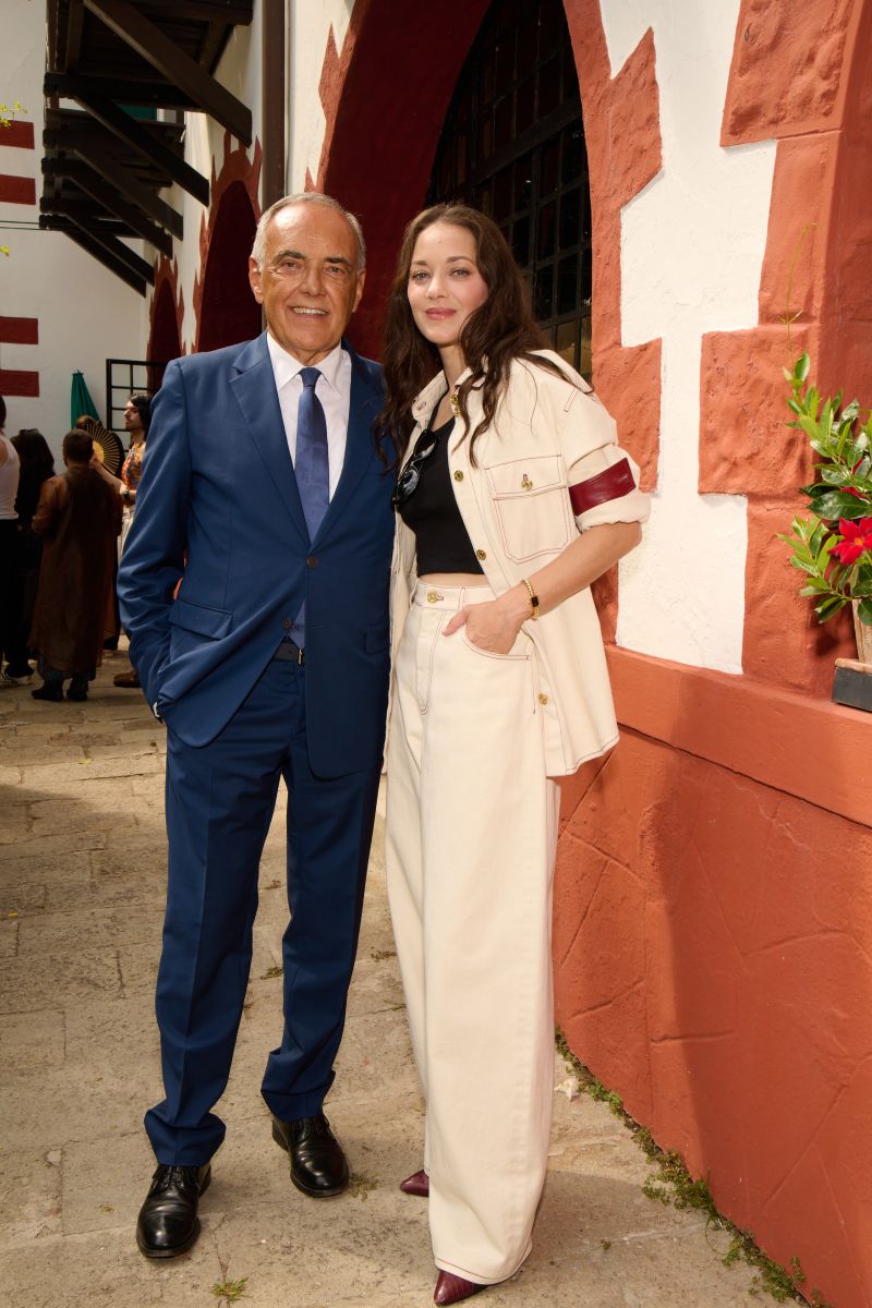Marion Cotillard with Venice Film Festival director Alberto Barbera during Biennale College Cinema 2026