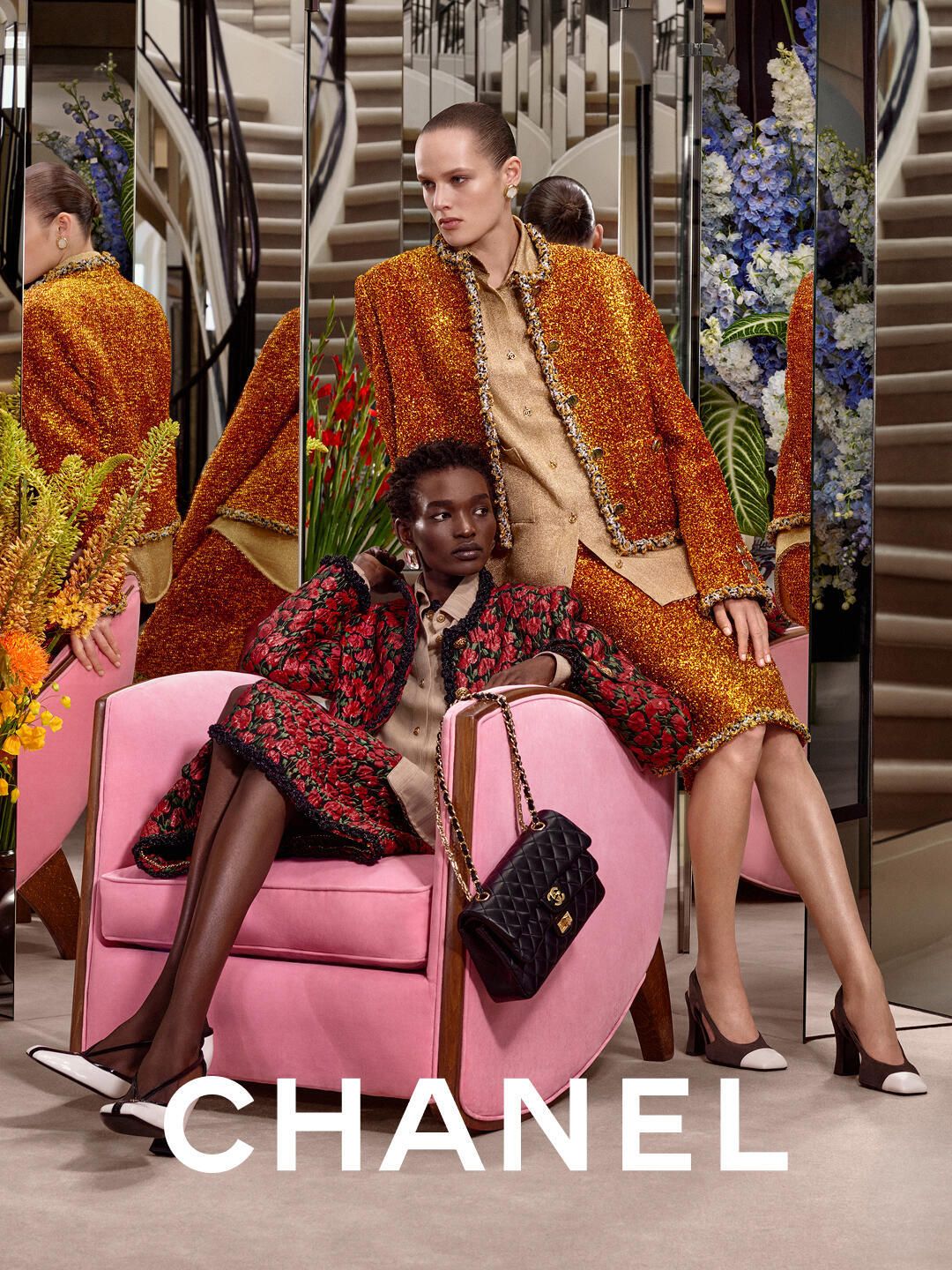 Models in Chanel Fall-Winter 2026 looks inside Gabrielle Chanel’s Rue Cambon apartment
