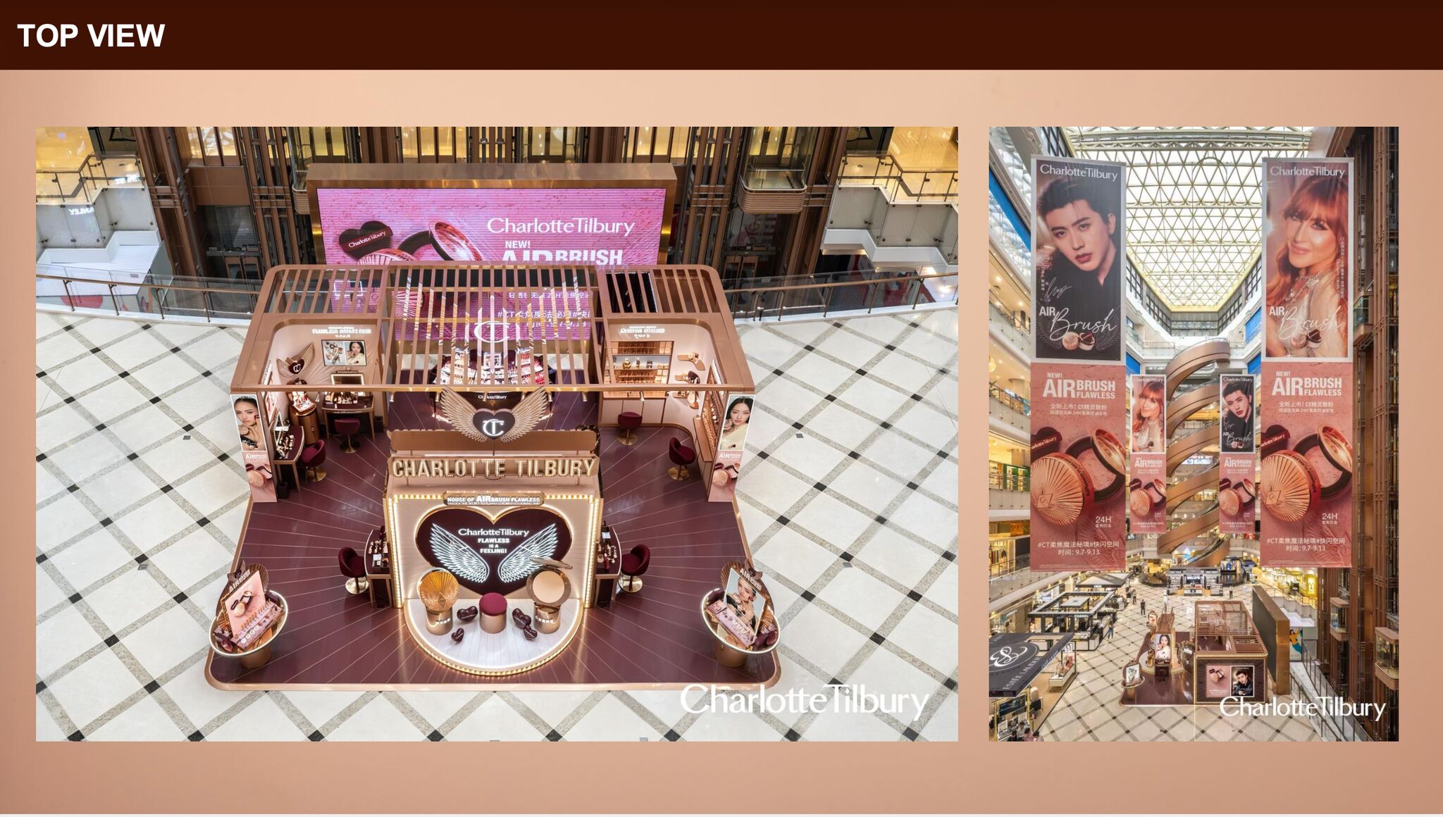 Overhead views of the Shanghai Daimaru pop-up