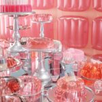 Pink jelly-inspired display at Clinique’s Feels Like Lab in SoHo