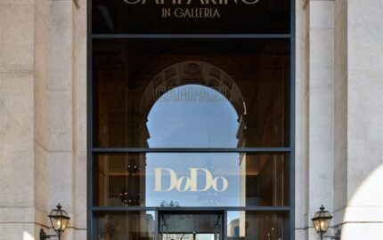 DoDo Jewels branding at Camparino in Galleria during Milan Fashion Week