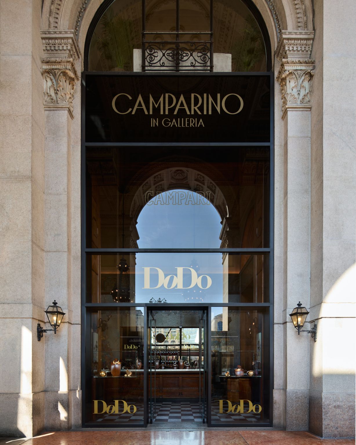 DoDo Jewels branding at Camparino in Galleria during Milan Fashion Week