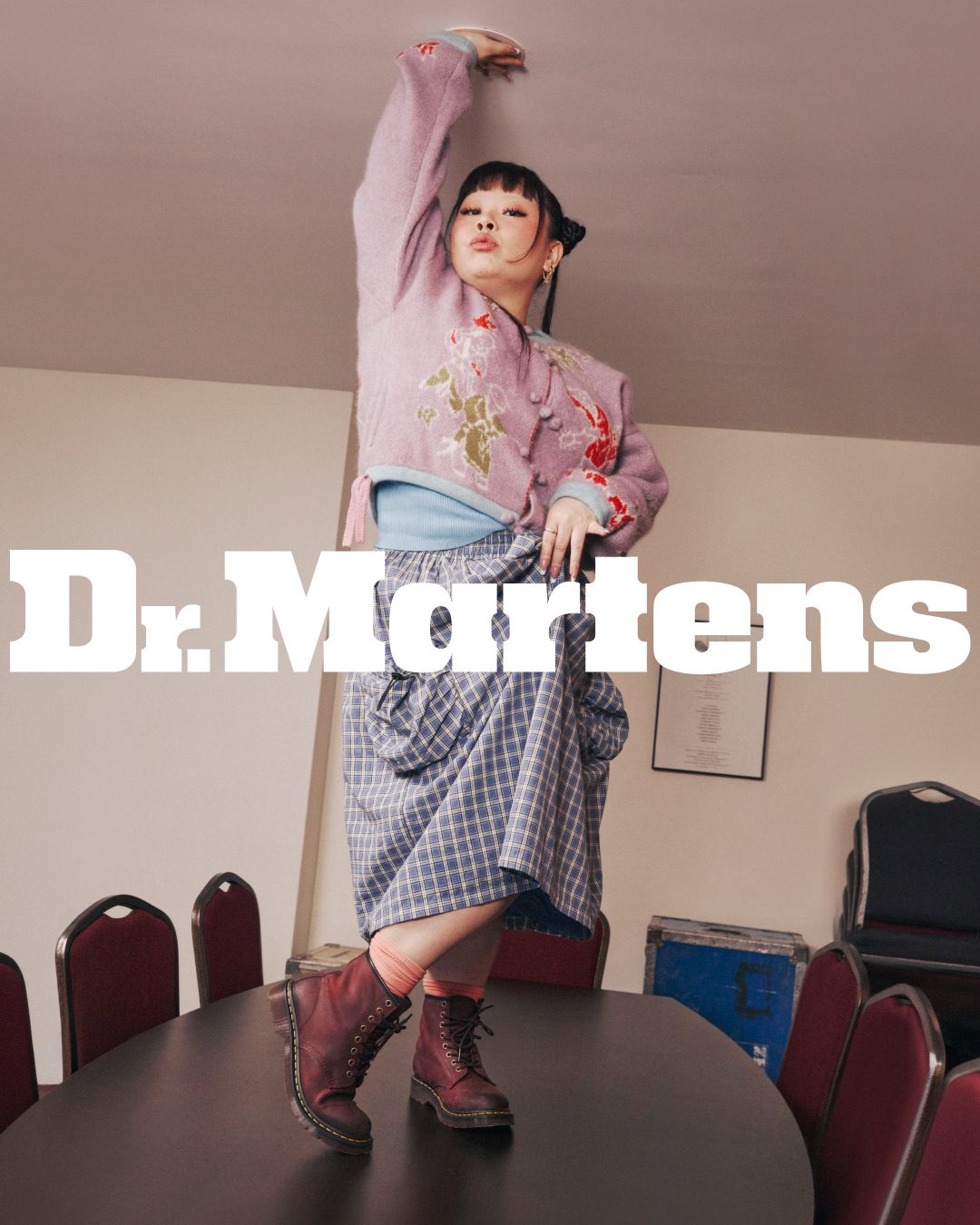 Dr. Martens With Bouncing Soles campaign portrait featuring lace-up boots