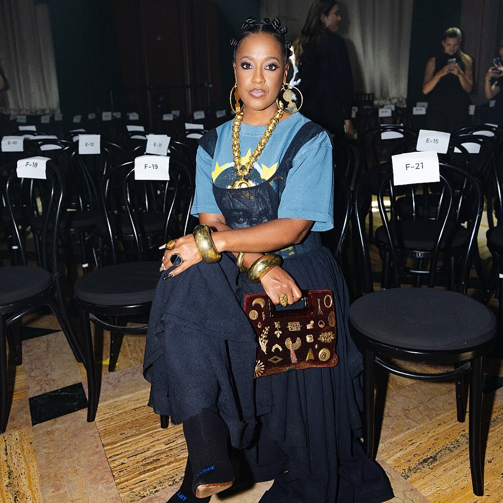Guest in a blue top at the Elena Velez YR009 show