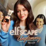 Sara Waisglass holding e.l.f. Soft Glam Satin Foundation in the Unglammy Valley campaign