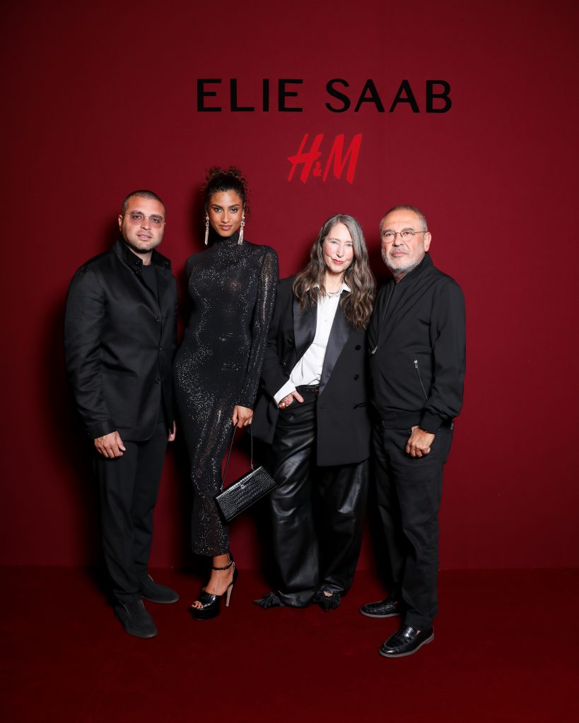 Elie Saab and Ann-Sofie Johansson with guests at the Paris event