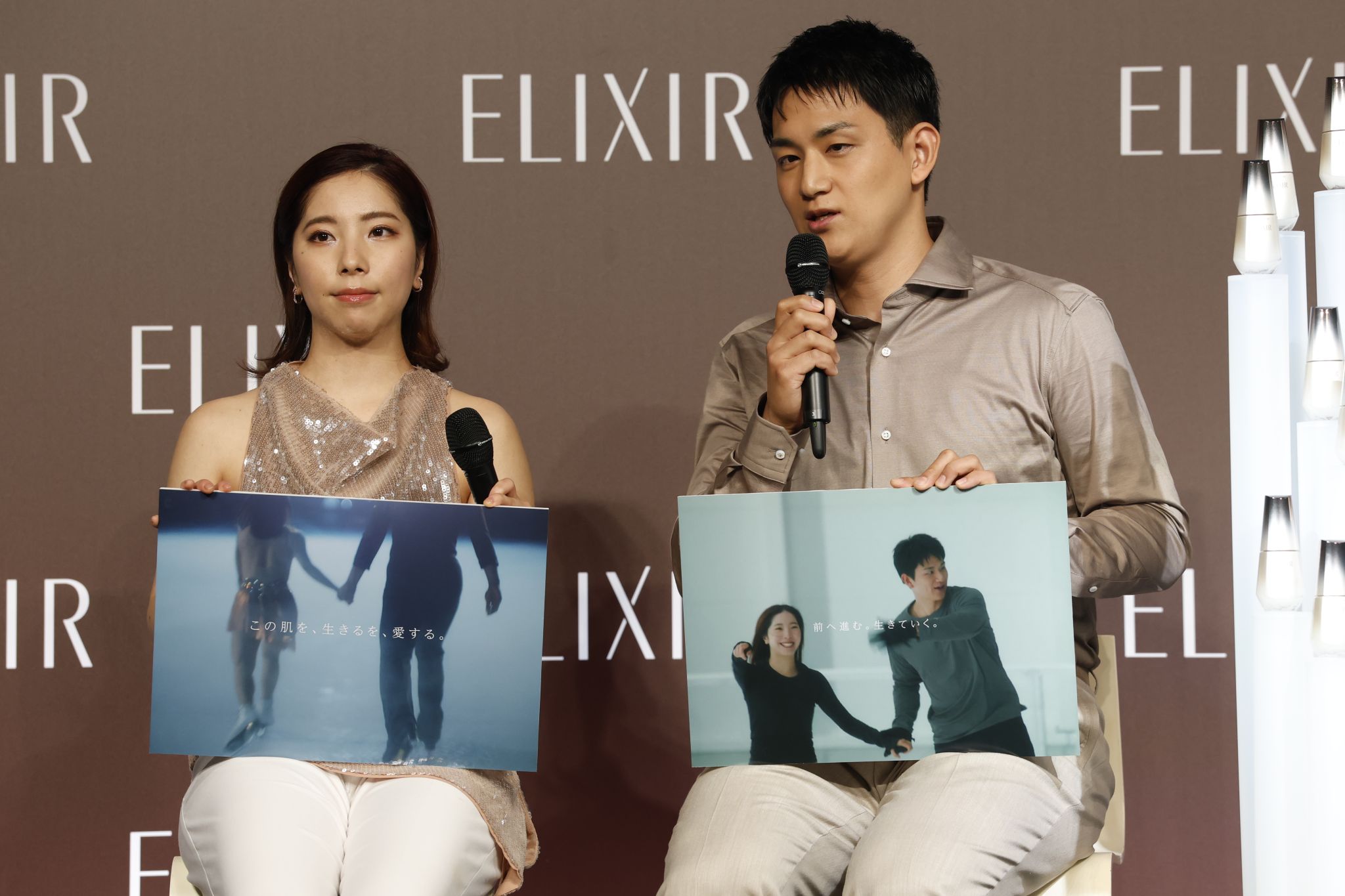 Riku Miura and Ryuichi Kihara discussing the ELIXIR film