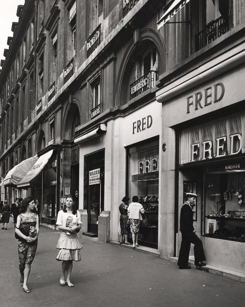 Archival photograph of a FRED storefront