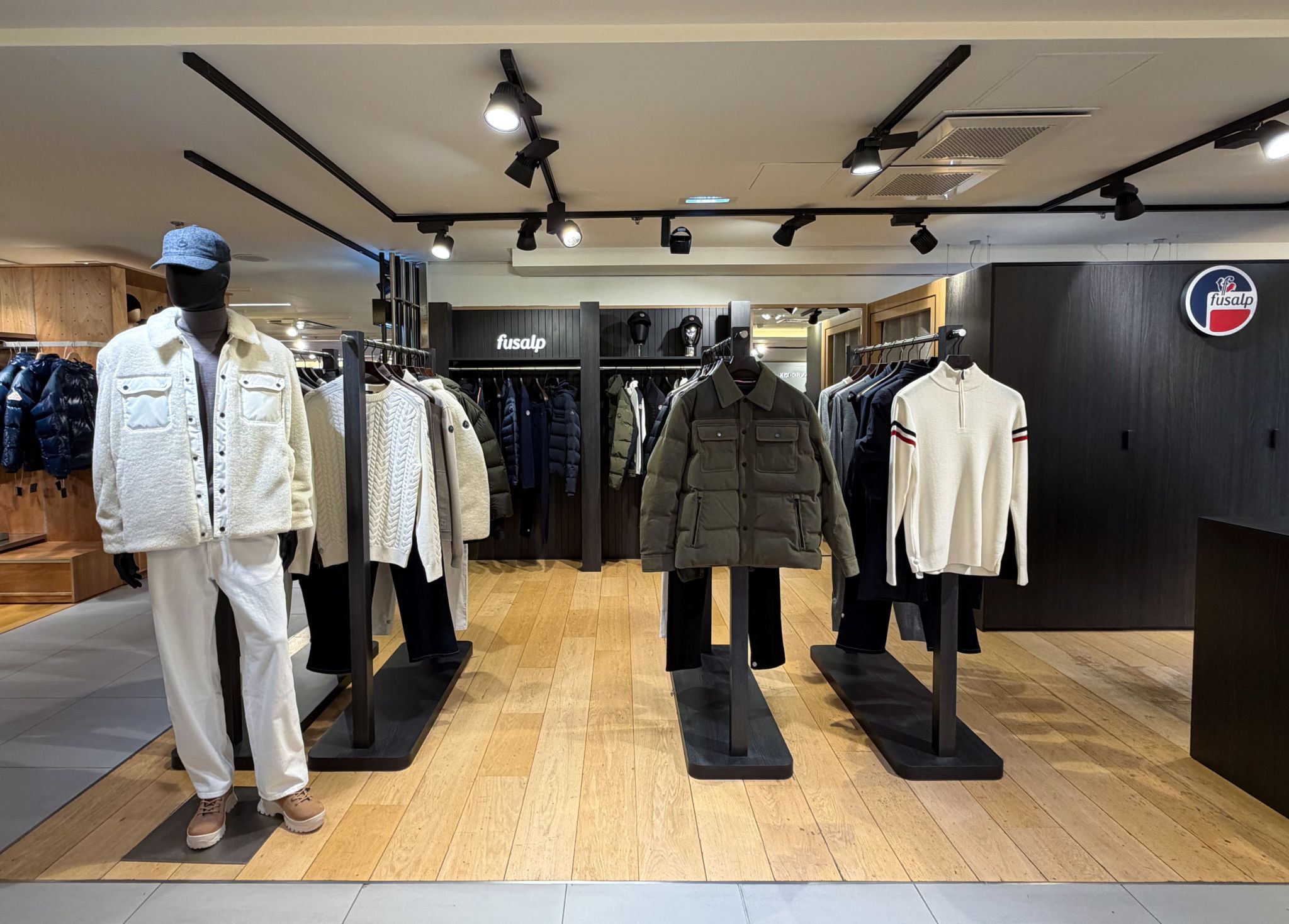 Fusalp’s relocated outerwear corner at Galeries Lafayette Paris Haussmann