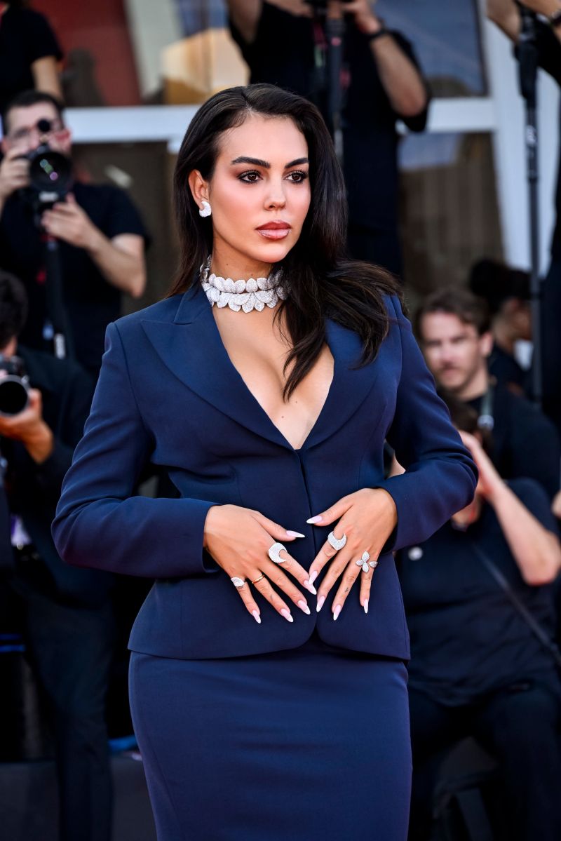 Georgina Rodriguez on the Venice Film Festival red carpet in Pasquale Bruni diamonds