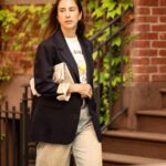 Belinda Bencic wearing Golden Goose tailoring and denim in the brand’s city campaign