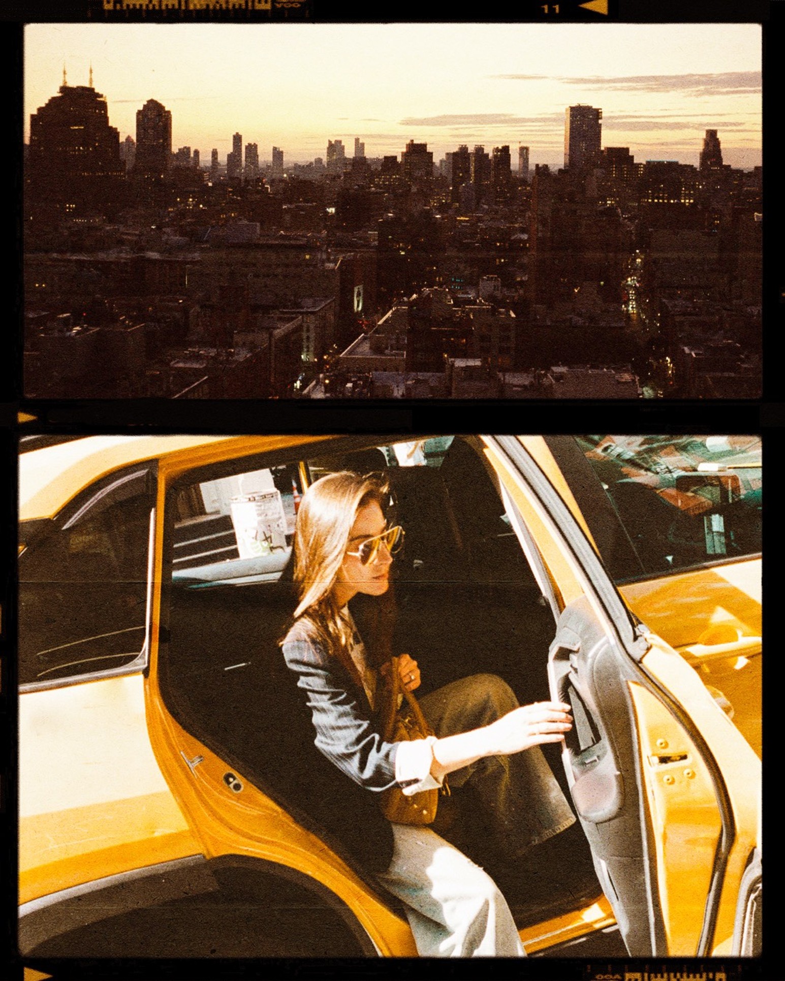 City skyline and taxi imagery from Golden Goose’s Belinda Bencic campaign