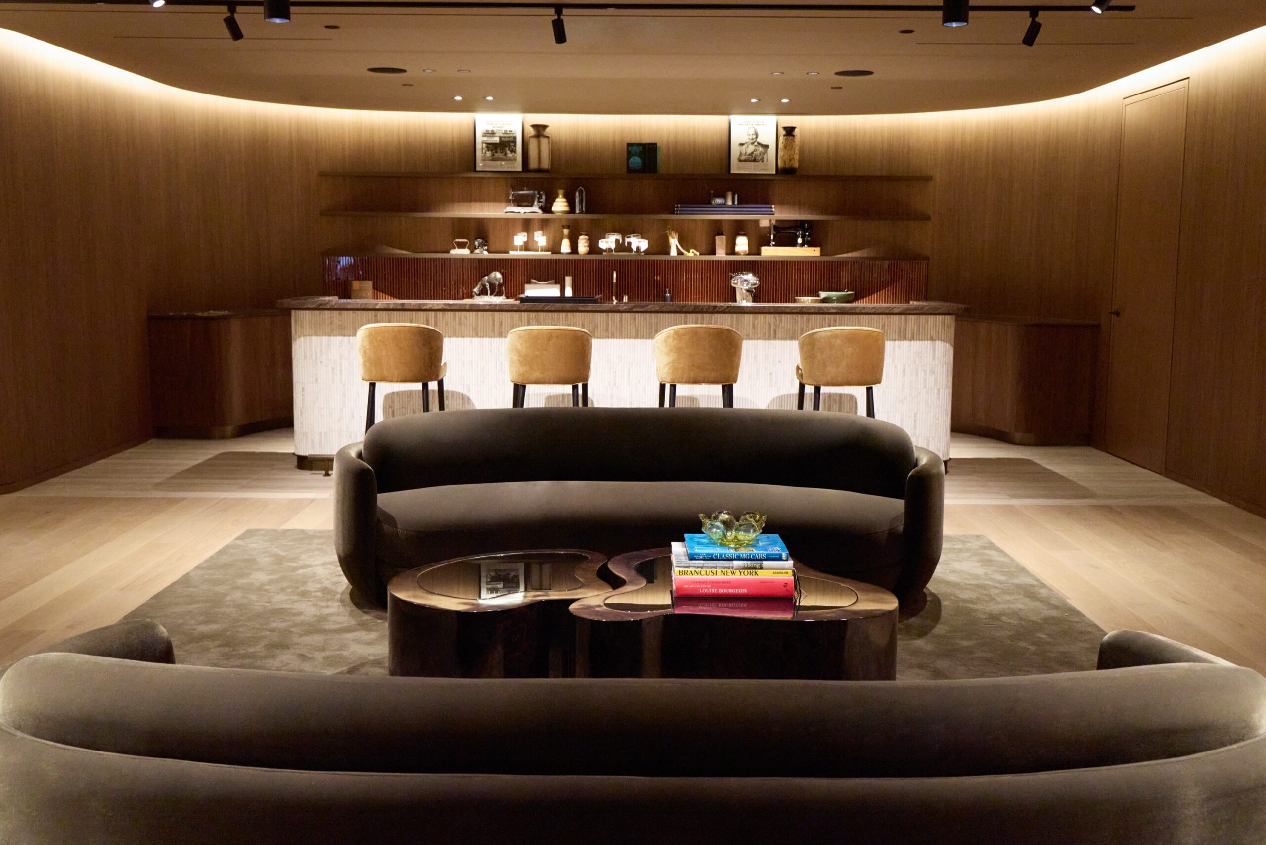 Hospitality bar and seating area in the Harry Rosen flagship
