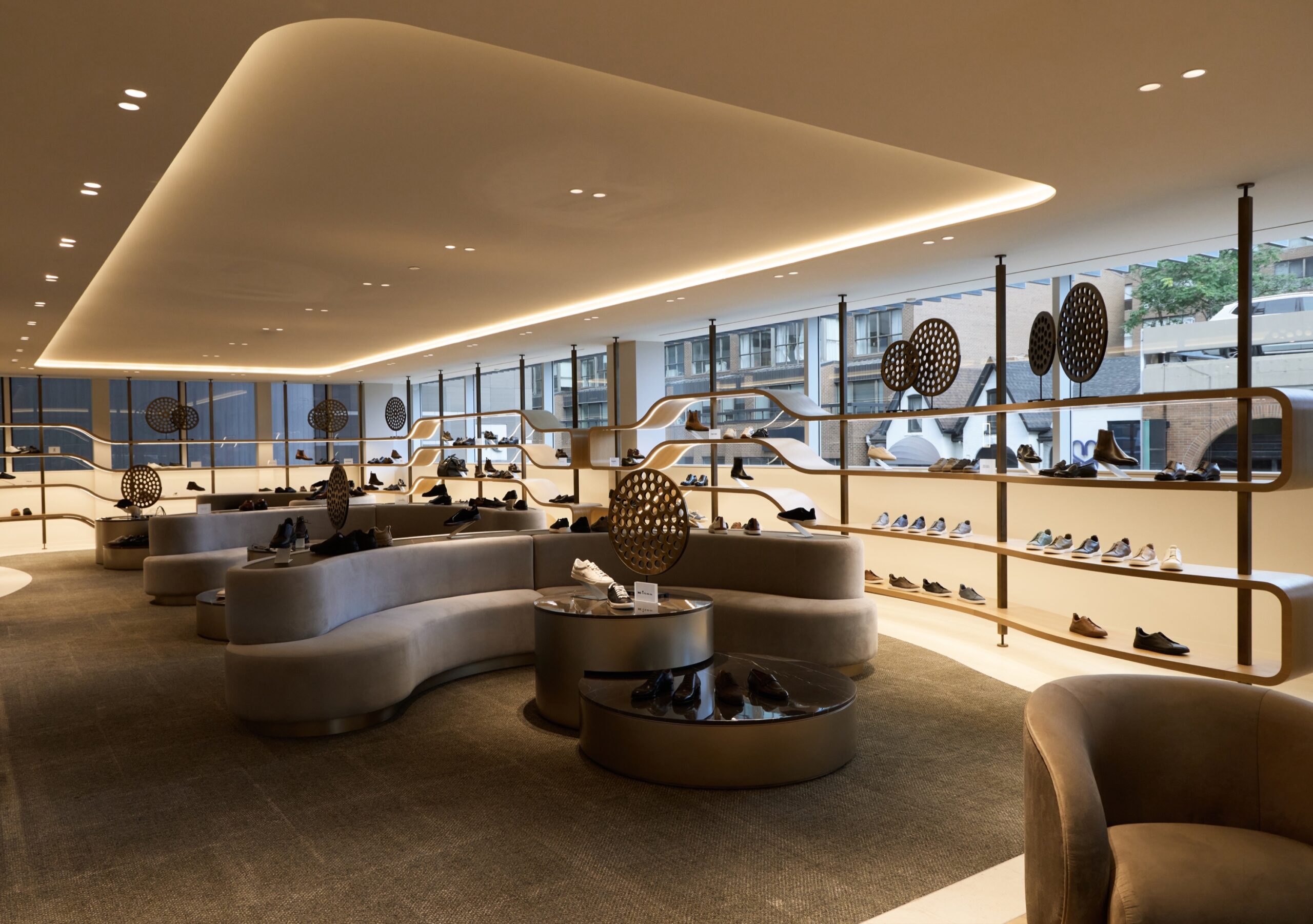 Expanded shoe area inside Harry Rosen's new Toronto flagship