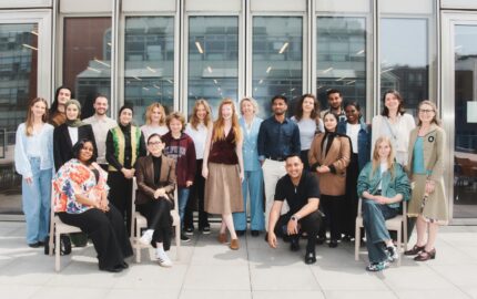 Students from Sciences Po’s Professional Certificate for Young Refugees with Hermès team members