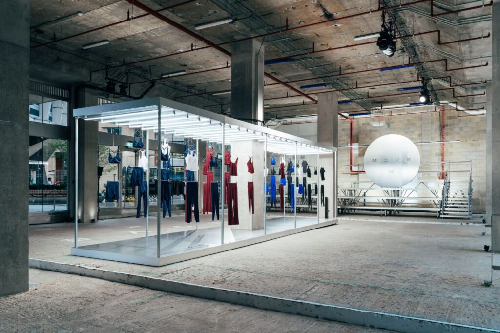 H&M Move activewear displayed at its London Fashion Week event