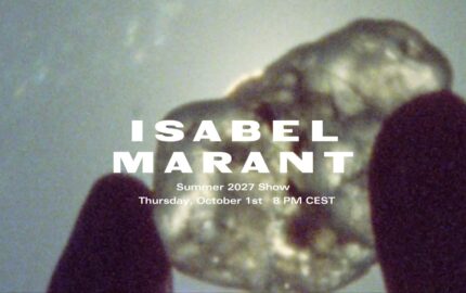 Isabel Marant Summer 2027 show teaser announcing October 1 at 8 p.m. CEST