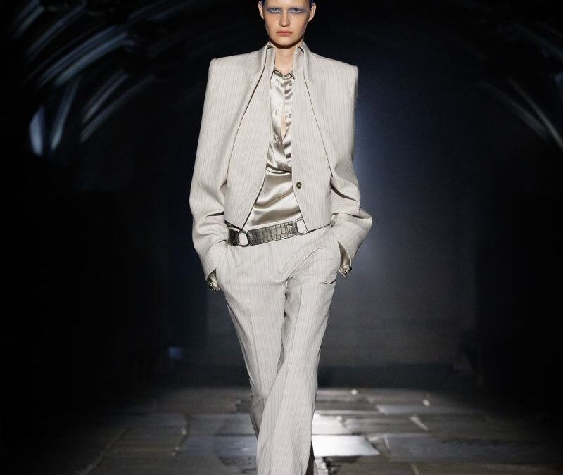 Alexander McQueen Spring/Summer 2027 runway look in London