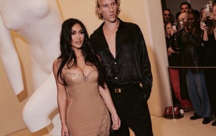 Kim Kardashian Wears Custom Ludovic de Saint Sernin for SKIMS’ London Celebration