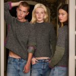 Models wearing the Eckhaus Latta x J.Crew collection.