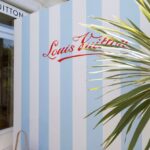 Blue-and-white Louis Vuitton display at the Saint-Tropez family summer event