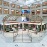 Louis Vuitton — train-themed Landmark Atrium pop-up — photograph 1