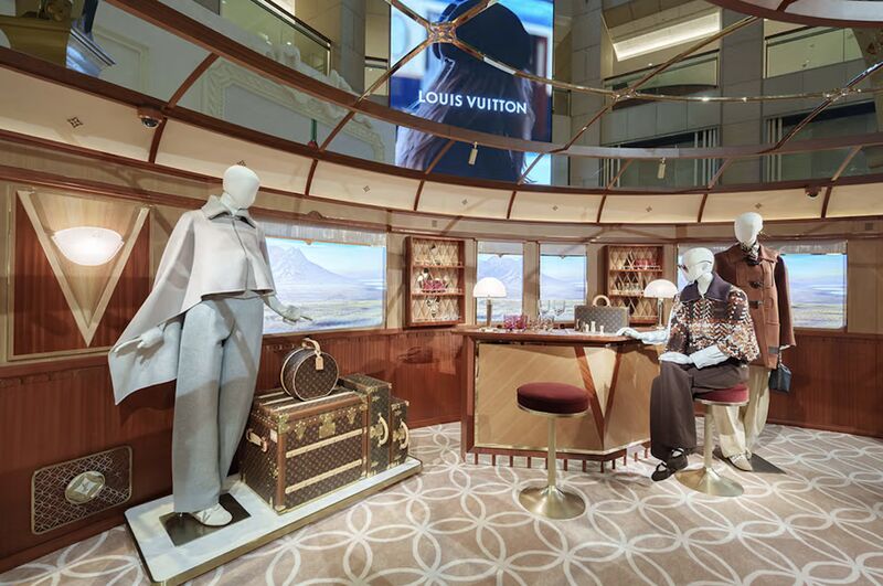 Louis Vuitton — train-themed Landmark Atrium pop-up — photograph 5