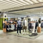 Dedicated lululemon men’s pop-up at Shinsegae Gangnam with mannequins and apparel displays