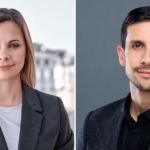 Side-by-side composite of LVMH executives Laura Vandendaele and Pierre-Julien Bousquet