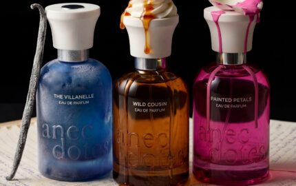 Three Anecdotes by Artists fragrance bottles.